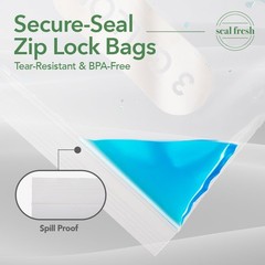 Large Plastic Storage Bags 3 Gallon Zip Lock Freezer Bags Reusable Clear