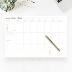 Utilitarian 12″x18″ Monthly Organizer – 18 Pages for Effortless Task Management