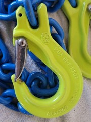 CERTEX GrabIQ GUNNEBO 5/16″ x 6′ MGD-EGKN 2-Leg Chain Sling 9900 lbs 60° Sweden