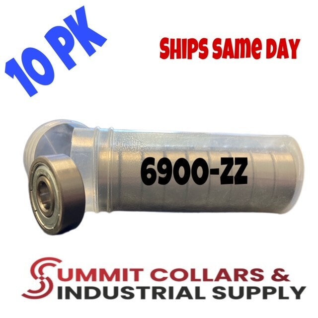 6900ZZ Deep Groove Double Shielded Ball Bearing 10mm x 22mm x 6mm (10pk)
