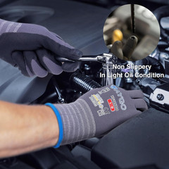 Safety Work Gloves, Microfoam Nitrile Coated, Men Women,Kg18N | Anti-Slip Grip,