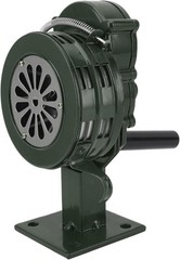 BASE MOUNT LOUD! HAND CRANK MANUAL OPERATED AIR RAID ALARM METAL PORTABLE SIREN