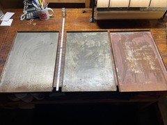 Set Of 3 LETTERPRESS AUTHENTIC Steel Galley Trays 12 X 18