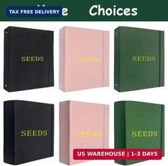 Extra Large Seed Storage Organizer Binder,3 Ring Seed Packet Organizer with 200