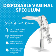 Krystal Disposable Vaginal Speculum, Non-sterile, Latex-Free – 10/box