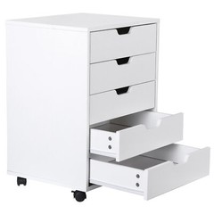 5 Drawer Dresser Rolling Clothing Storage Chest Beside Wall Mobile Store Clothes