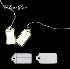 100pcs Jewelry Price Tags Blank Display Label String Cards Display Accessories
