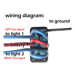 Amber Led Turn Signal Rocker Switch 7 PIN On-Off-On DPDT Toggle Switch with Jump