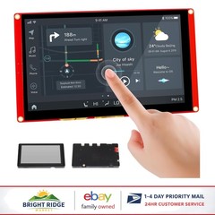 7 Inch Glossy Touchscreen Display with 170 Degree Viewing Angle and Acrylic Case