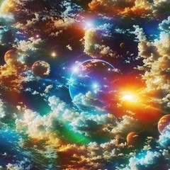 Celestial Clouds – 16″ x 48″ Hydrographic Film Hydro Dipping
