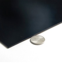 Black Cast Acrylic Sheet 12” x 20” x 1/4” Thick Glossy Proofgrade®