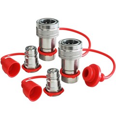 1/2″ Ag Hydraulic ISO 5675 Quick Connect Tractor Couplers with Dust Cap – 2 SET