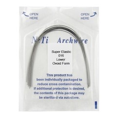 10pcs Dental Orthodontic Arch Wire Super Elastic Niti Round Ovoid Natural U/L