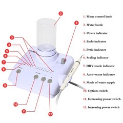 Dental Portable Ultrasonic Scaler W/Detachable Scaler Handpiece for Cavitron EMS