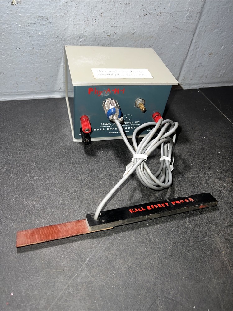 vintage cenco atomic laboratories hall effect control catalog no. 80402 & probe