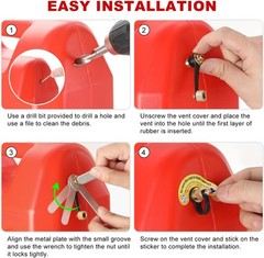 Magicfour Fuel Gas Can Vent Caps, 3 Pack Fuel Gas Tank Vent Caps Gas Can Replace
