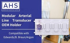 AHS Modular Arterial Line Transducer OEM Holder for IV Pole with Modular Desi…
