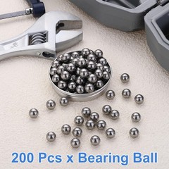 uxcell 200Pcs 8.5mm Bearing Balls, Solid Carbon Steel G1000 Precision Balls f…