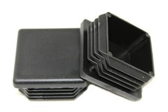 Universal Plastic 1-1/2 inch Black Square Tubing Cap Finishing Plug Chair Glide