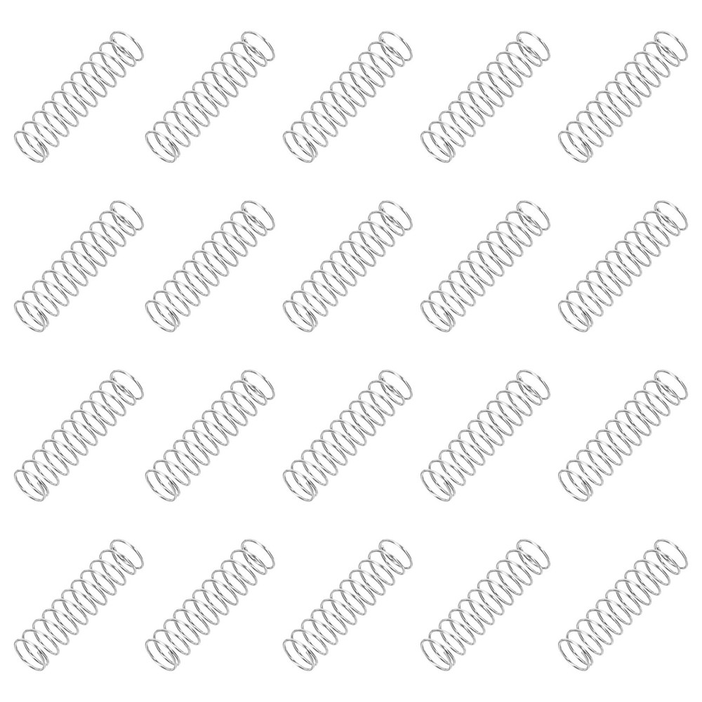 20 Pcs 304 Stainless Steel 0.3 mm Wire Dia x 4 mm OD x 15 mm L Spring