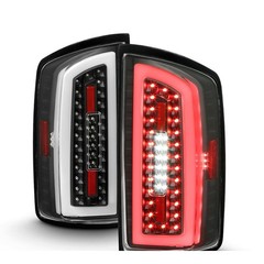 Rear Tail Lights Clear Lens Black Housing Dodge Ram 1500 07-08 2500/3500 07-09