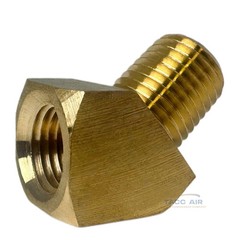 2 Pack 45 Degree 1/4″ NPT Pipe Thread Brass Street Elbow Fitting 50130