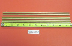6 Pieces of 1/4″ C360 BRASS SOLID ROUND ROD 12″ long .250″ Lathe Bar Stock