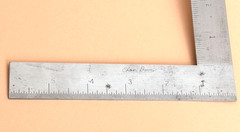 Brown & Sharpe Mfg. Co. No. 547 6 x 5 Inch Thin Steel Square. Made in the USA.