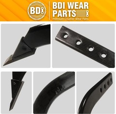 3PK Box Blade Ripper Shank, 18″ Box Blade Ripper Teeth 4 Holes Scarifier Shanks