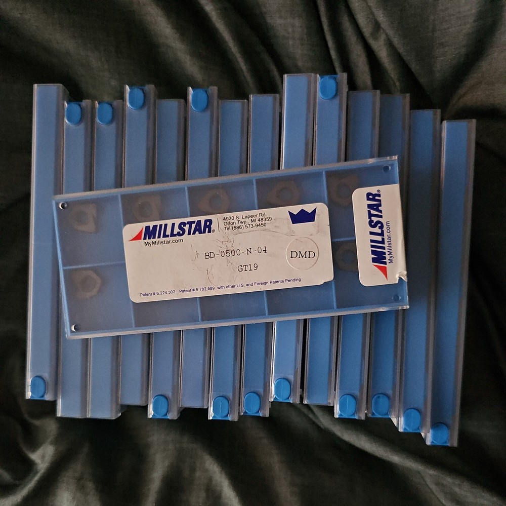 MILLSTAR BD-0500-N-08 | 10 New Carbide Inserts