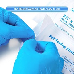 3.5 X 6.5 Self Sterilization Pouches for Dental Offices, 100 Pcs Self Seal St…