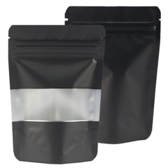 200 Matte Standup Zip Seal Bag in with Clear Window for Dried Foods Candy Sugar