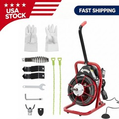 Auto Feed Sewer Snake Drain Cleaner Machine Drain Cleaning Machine Auger 75Ft
