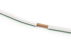 THHN / Building Wire – White Jacket – 14 Gauge Solid Copper UL UV – 10 Ft
