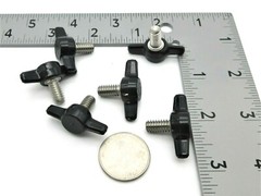 1/4″-20 X 1/2″ Thumb Screws Tee Wing Bolt Delrin Head SS USA 4 per package