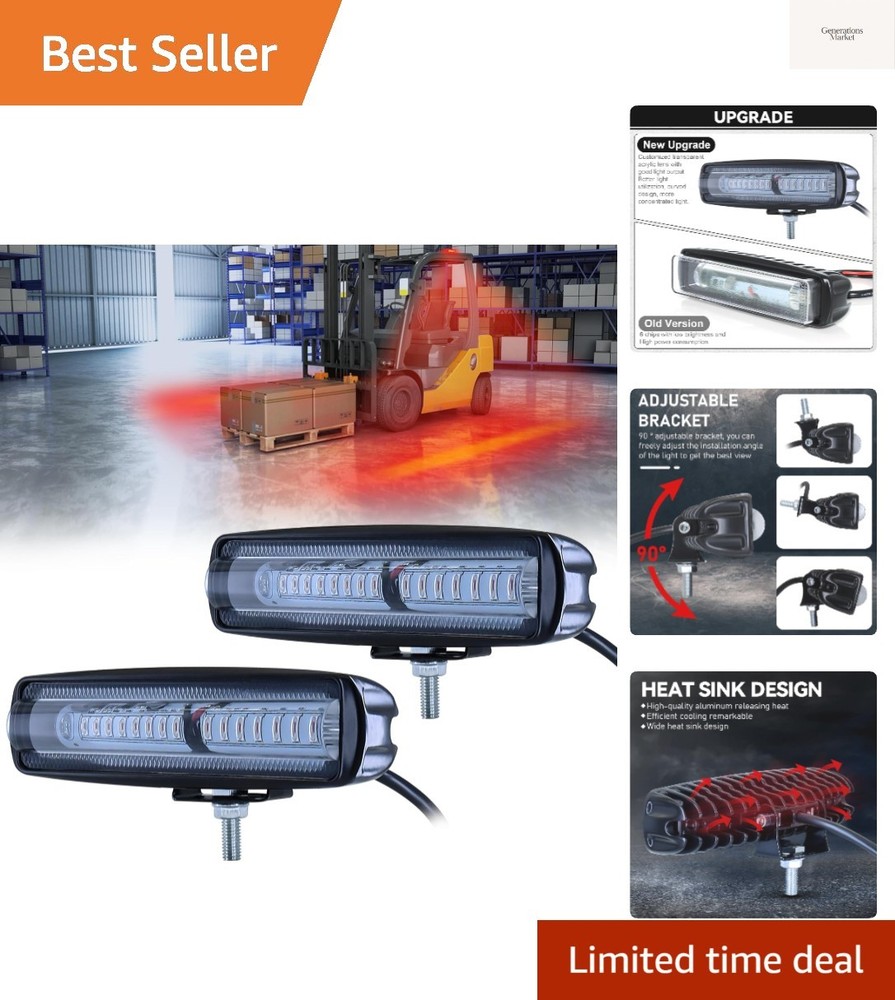 LED Forklift Light Red Zone Warning Lights 2 Pack, Warehouse Safety Line Lamp…