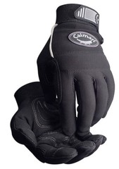 Caiman 1932 Black Synthetic Leather Mechanics Glove