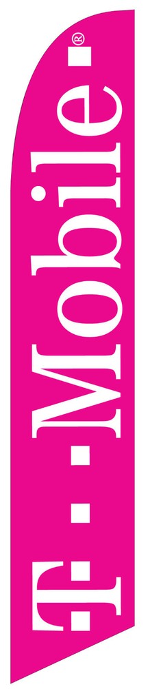 T-mobile Pink Feather Banner Swooper Flag – Advertising FLAG ONLY –