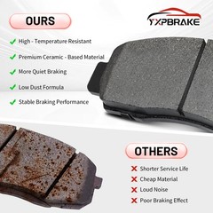 F&R Ceramic Brake Pads w/Hardware Dodge Charger 06-23 Challenger 09-22 300 05-18