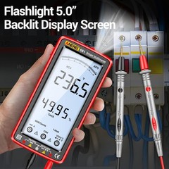 Digital Multimeter Tester Auto-Ranging TRMS 6000 Counts Voltmeter Smart Rech