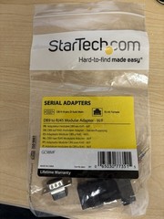 StarTech GC98MF DB9 Male to RJ45 Female Modular Connector Adapter Gray