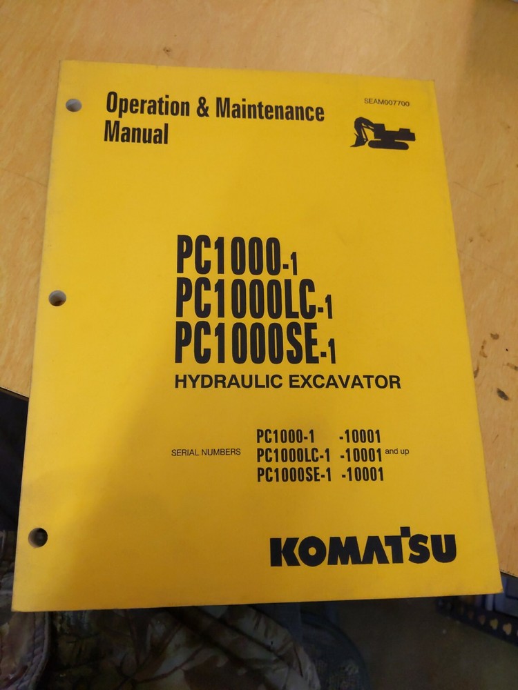 Komatsu PC1000-1 PC-1000 LC-1 PC 1000 SE-1 Hydraulic Excavator…