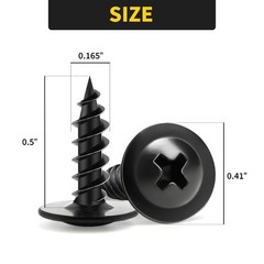 Wood Screws 1/2 Inch, 160 PCS FIXLINK Premium Phillips Truss Head Black Wood …
