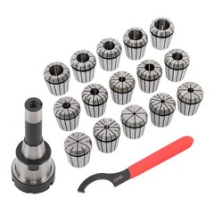 ER40 Collet 15 Pcs Set R8 Shank Chuck Tools For Milling Machine, Lathe, Drilling