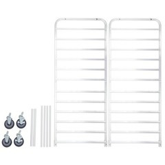 20″W x 26″L x 69″H Aluminun 12 Pan End Load Bun Pan Bakery Rack With Casters