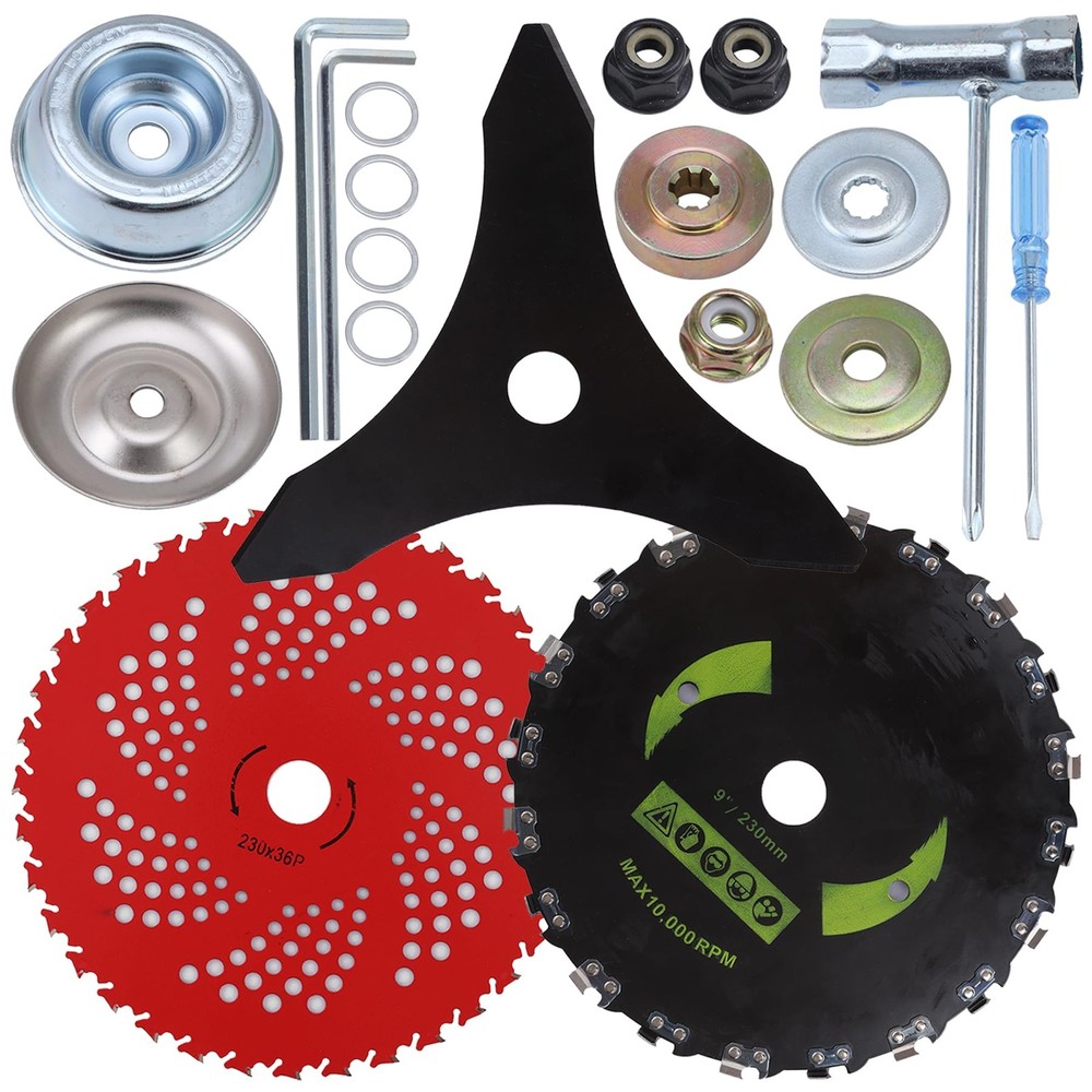 9″ x 20T Chainsaw Tooth Cutter,9″ x 36 Teeth Carbide Tipped Blades,10″ x 3 Te…