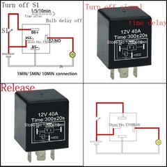 Time Delay Relay 12V Automotive Automatic 10S 1MIN 5MIN 10MIN Switch Turn Off