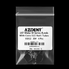 AZDENT Dental Orthodontic Buccal Tube Bands 1st Molar #35-40+# Roth .022 U3/L2