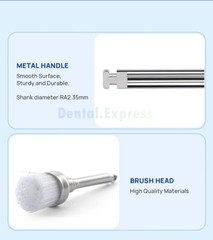Dental Polishing Brushes Prophy Brush White Nylon Bowl Flat Latch RA Polisher
