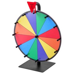 Uimoso 12-Inch Spinning Prize Wheel with 12 Sections and Tabletop Stand